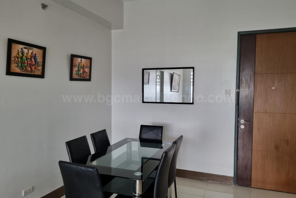 Dining area of two bedroom condominium unit at Bellagio tower 3