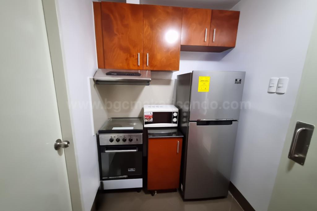 Kitchen of two bedroom condominium unit at Bellagio tower 3