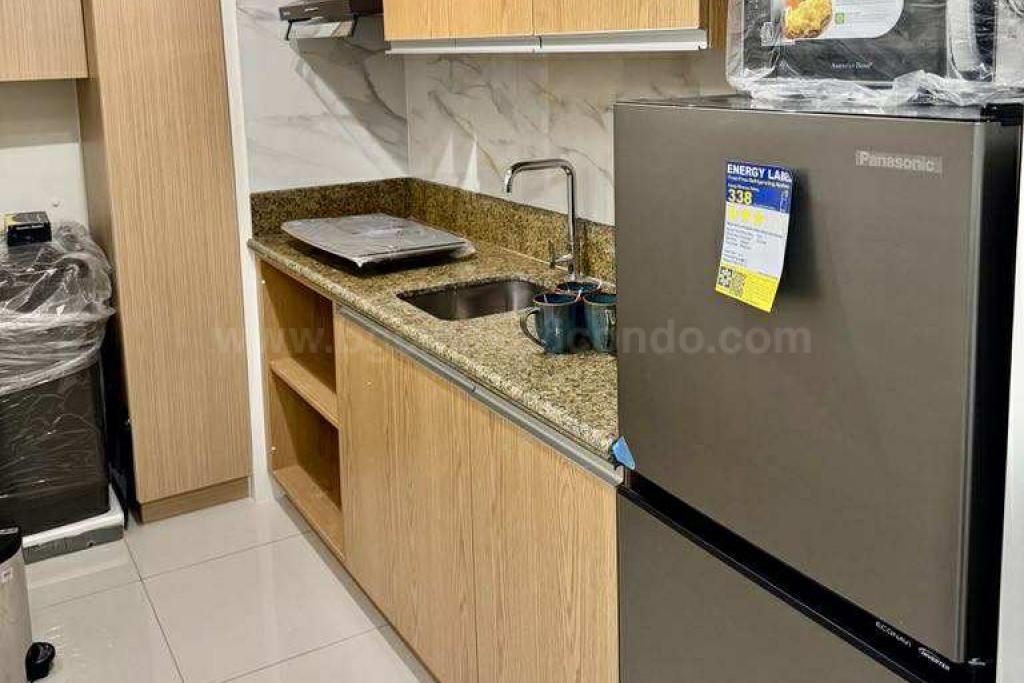 Kitchen area of 1-bedroom condo unit at Times Square West