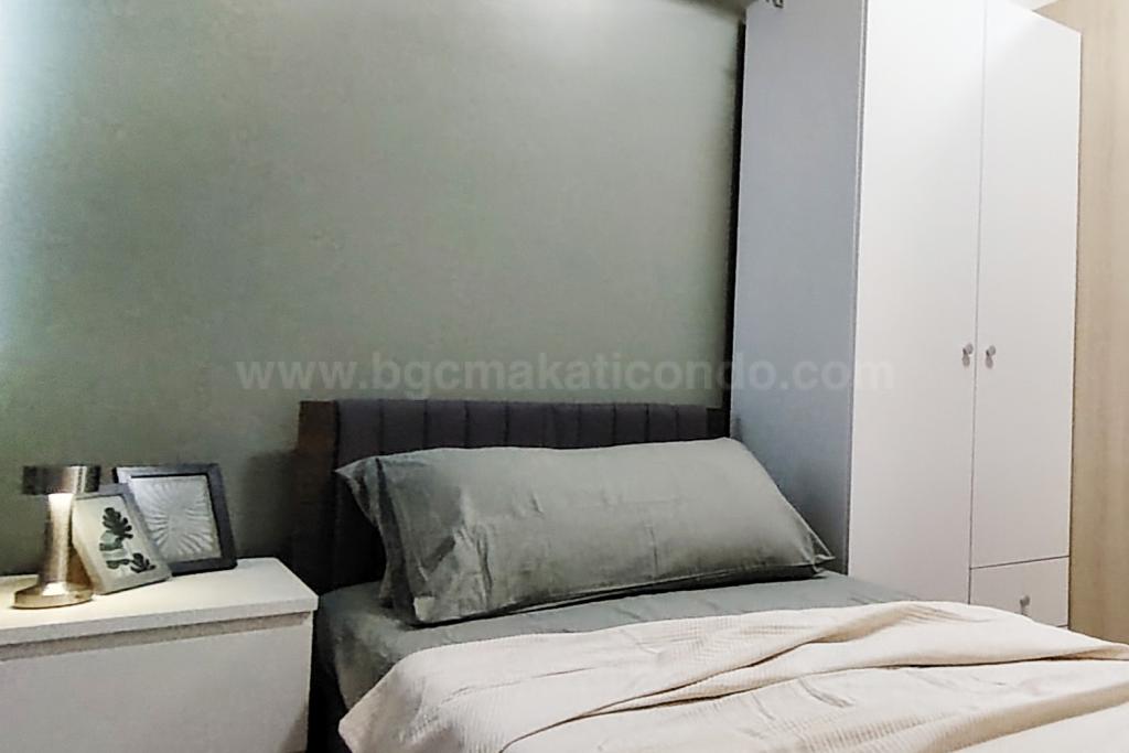 Sleeping area of studio condo unit at Avida Towers One Union Place tower 1