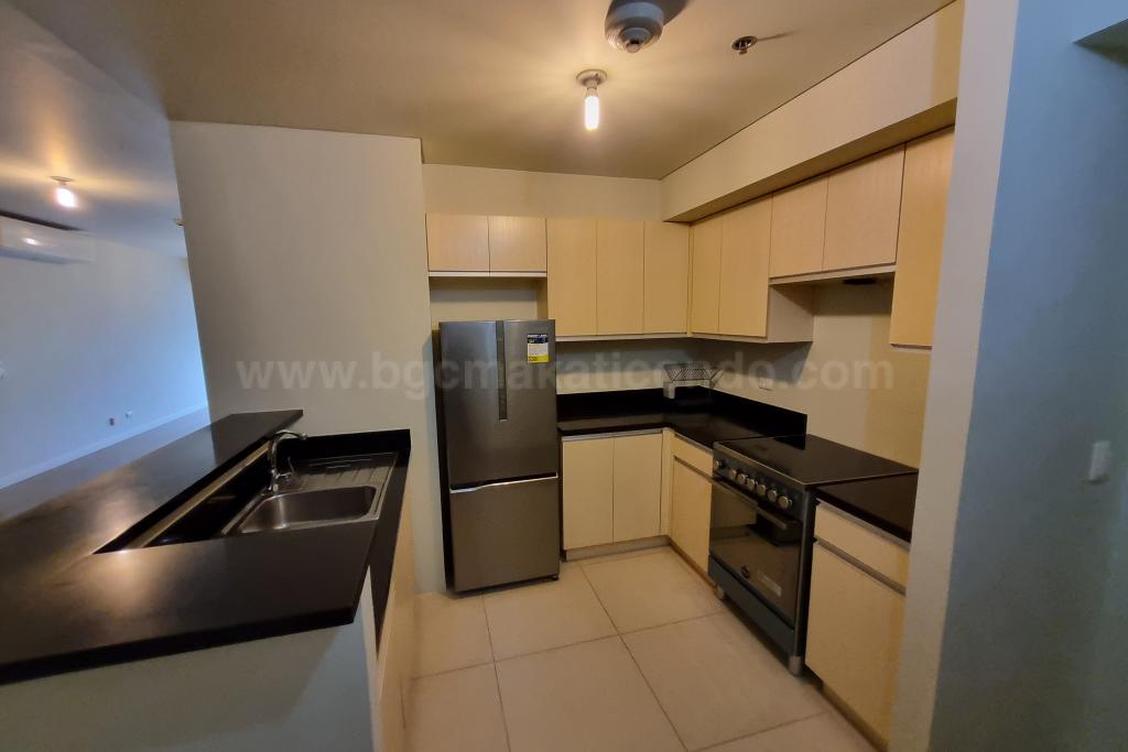 Kitchen area of 2-bedroom condominium unit at Kroma Tower