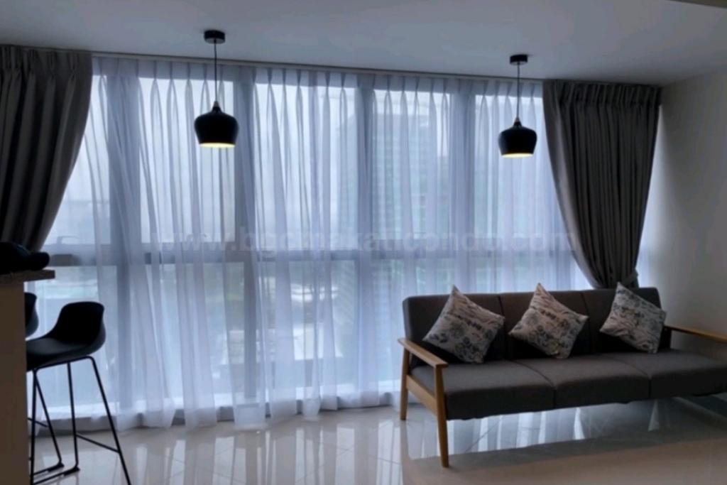 Living area of 1-bedroom condo unit at Uptown Parksuites tower 2