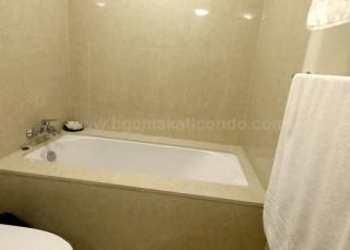  Bathtub of master's bathroom of 2-bedroom condominium unit at Shang Salcedo Place