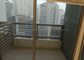Left side balcony of 2-bedroom condominium unit at Shang Salcedo Place