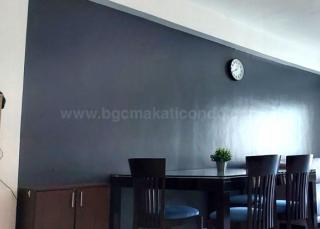 Dining area of 2-bedroom condo unit at Bonifacio Ridge