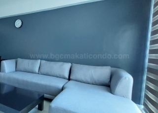 Living area of 2-bedroom condo unit at Bonifacio Ridge