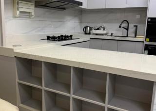 Kitchen area of 2-bedroom condo unit at The Trion Towers tower 2