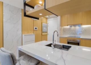 Kitchen area of 2-bedroom condo unit at Uptown Parksuites tower 2