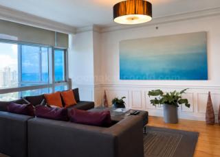 Living area of 3-bedroom condo unit at Pacific Plaza Towers North tower