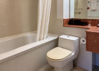 Toilet and bath of 3-bedroom condo unit at Pacific Plaza Towers North tower