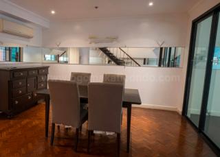 Dining area of 3-bedroom bi-level condo unit at The Regency at Salcedo