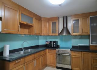Kitchen area of 2-bedroom condo unit at Bonifacio Ridge