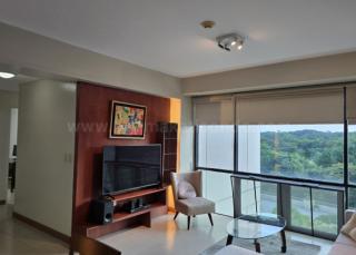 Living area of 2-bedroom condo unit at Bonifacio Ridge