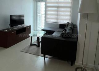 Living area of 3-bedroom condo unit at Two Serendra The Red Oak Tower