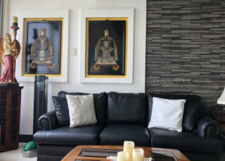 Living area of three bedroom condominium unit at Bellagio tower 3