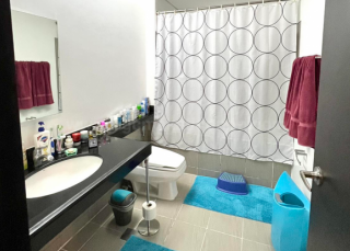 Master's bedroom toilet and bath of 3-bedroom unit at The Residences at Greenbelt Master's bedroom toilet and bath of 3-bedroom unit at The Residences at Greenbelt
