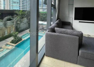 Floor-to-ceiling windows of 2-bedroom condominium unit at grand hyatt residences