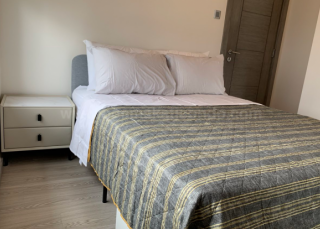 Master's bedroom of 2-bedroom condo unit at The Trion Towers tower 3