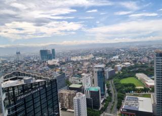 View at living area balcony of 3-bedroom unit at Uptown Parksuites tower 2
