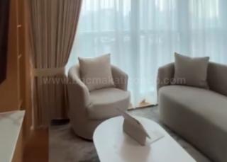 Living area of 2-bedroom condo unit at The Seasons Residences