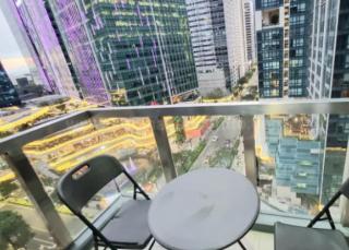 Belcony of 2-bedroom condo unit at Uptown Ritz