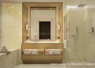 Master's toilet and bath of 3-bedroom condo unit at Aurelia Residences - Artist’s Rendering
