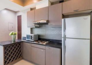 Kitchen area of 2-bedroom condo unit at Sapphire Residences