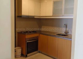 Kitchen area of 2-bedroom condo unit at Uptown Ritz Residences