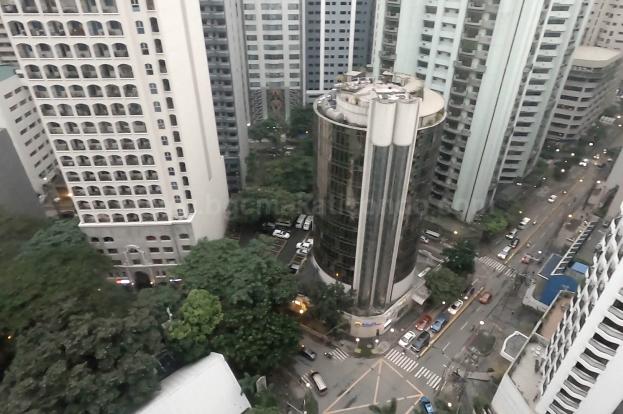 View from right side balcony of 2-bedroom condominium unit at Shang Salcedo Place