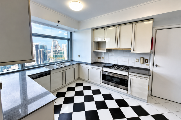 Kitchen of 3-bedroom condo unit at Pacific Plaza Towers