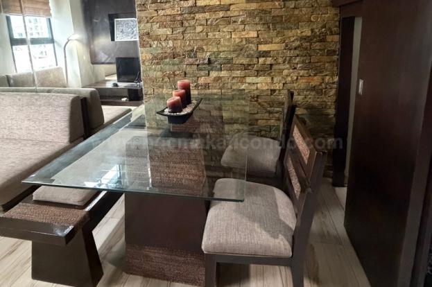 Dining area of 2-bedroom loft unit at The Fort Residences