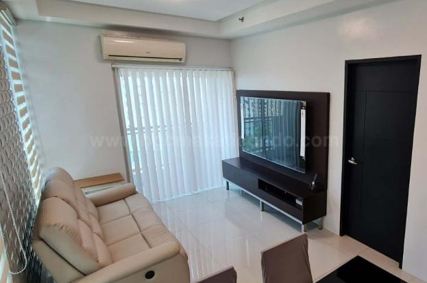 Living area of 2-bedroom condo unit at Crescent Park Residences