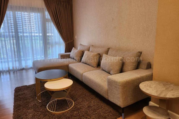 Living area of 2-bedroom unit at Verve Residences