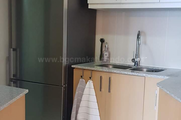 Refrigerator in kitchen of 3-bedroom unit at Uptown Parksuites tower 1