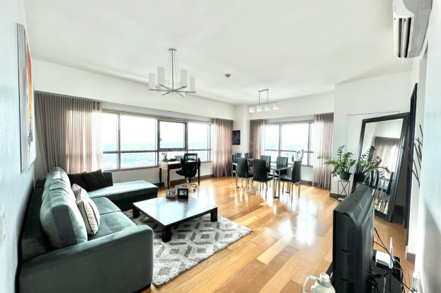 Living area of 3-bedroom unit at The Residences at Greenbelt
