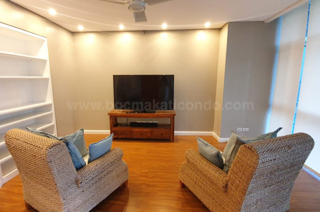 Television of 3-bedroom condo unit at Pacific Plaza Towers South tower