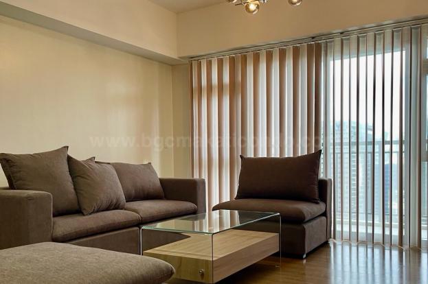 Living area of 2-bedroom condominium unit at Verve Residences