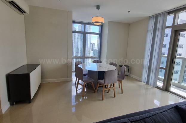 Dining area of 2-bedroom condo unit at West Gallery Place