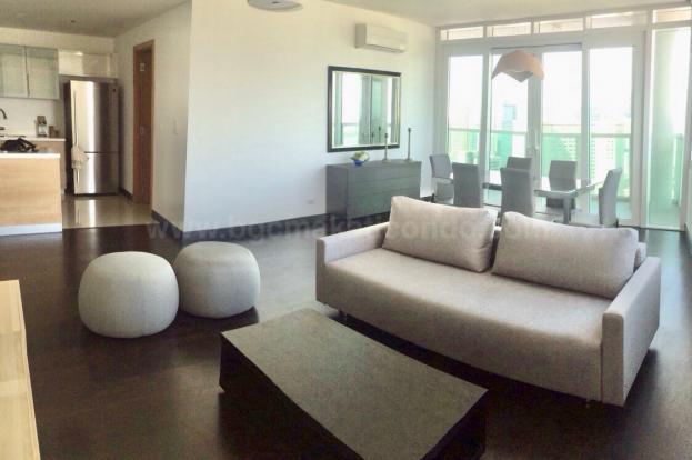 Living area of 2-bedroom condominium unit at Park Terraces Point tower