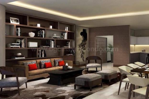 Living area of 2-bedroom Gallery Villa condo unit at Park Central Towers North tower